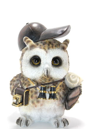 Steampunk Polyester Owl Figure Alk2466