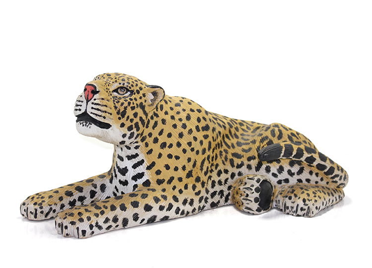 Sitting Wooden Cheetah ST00034