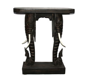 Wooden 2 Elephant Coffee Table No:4