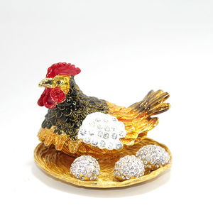 Single Chicken with Swaroski Stone Egg Alk1909