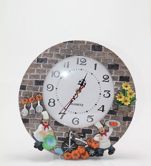 Wall Hanging Cook Design Polyester Clock ALK1540