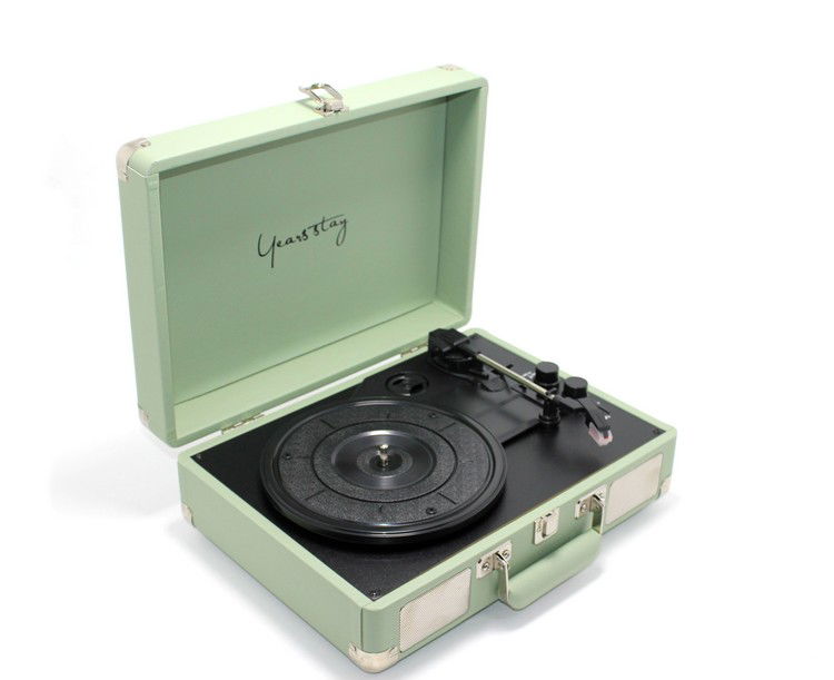 Turntable record player with leather case Alk2013