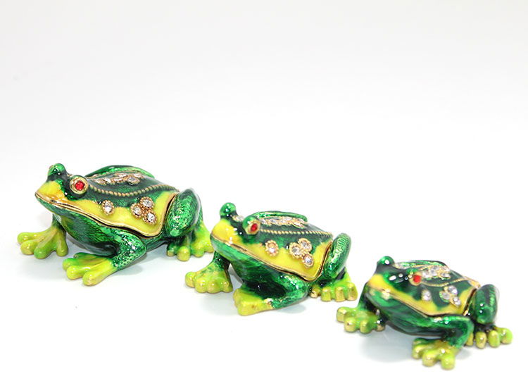 3 Piece Frog Set with Swaroski Stone Alk1959