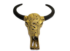 Metal Carved Buffalo Head KSK505