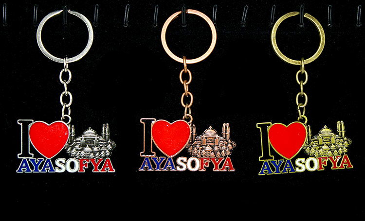 Metal Hagia Sophia Keychain Alk2199