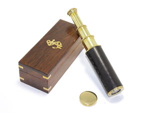 Brass Binoculars with Wooden Box 2005B