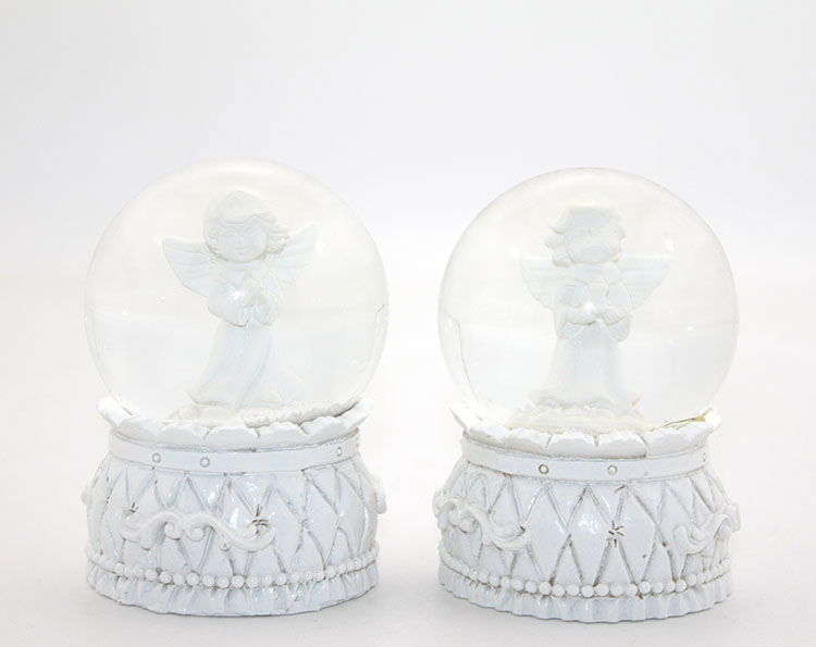 Small Angel Lighted Snow Globe 9 Cm Alk1786