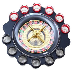 Roulette Game with 12 Shot Glasses Black Alk2547