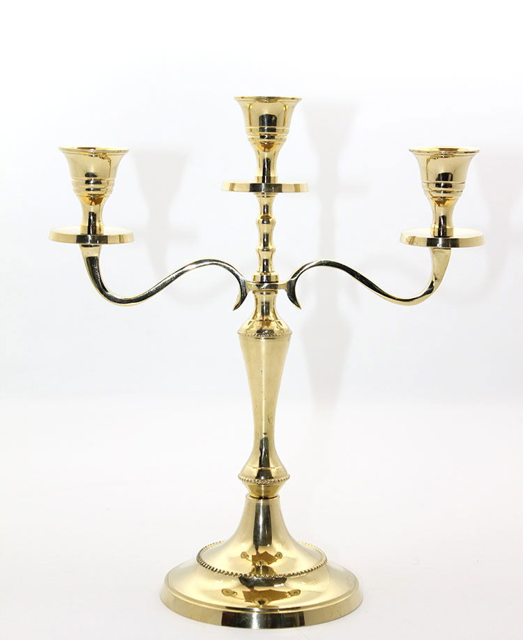 Brass 3 Piece Candlestick 4612