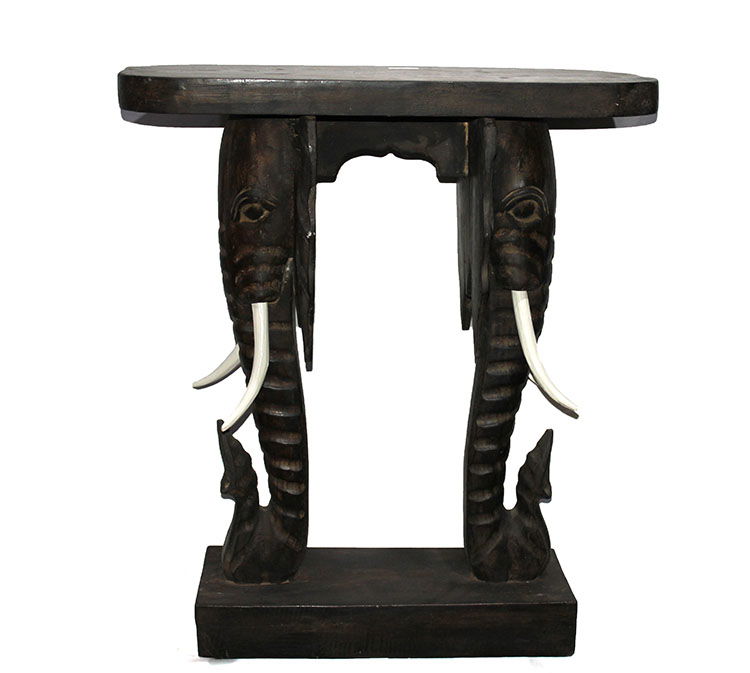 Wooden 2 Elephant Coffee Table No:5