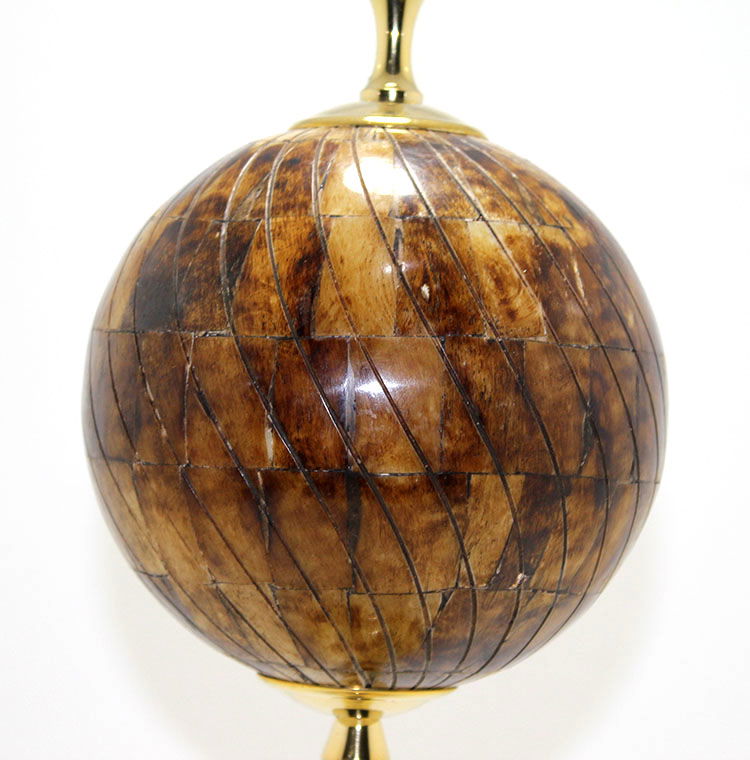 Brass World Globe with Bone KSK104