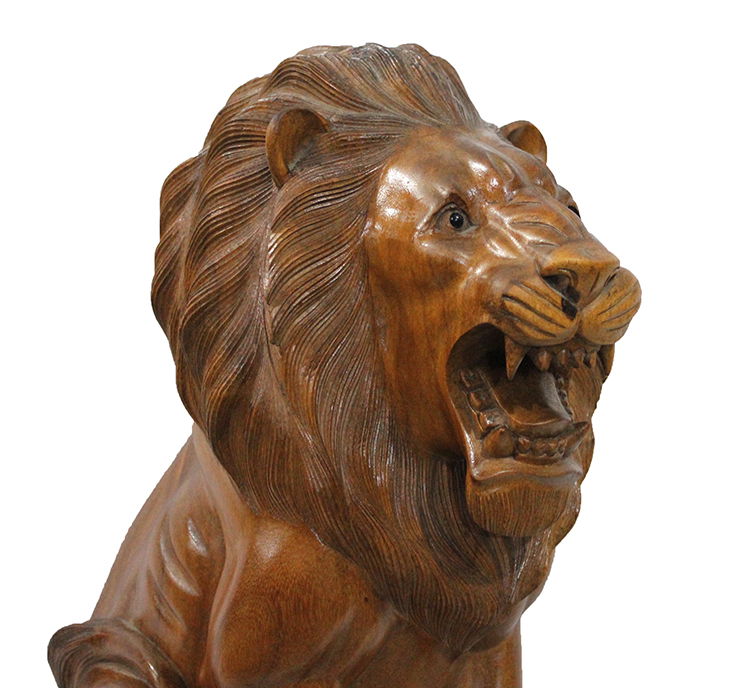 Wooden Lion Figure 50 cm ST00037