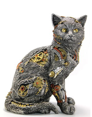 Steampunk Polyester Cat Figure Alk2455