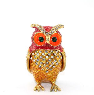 Single Owl with Swaroski Stone Alk1931