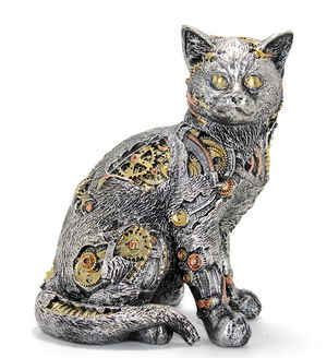 Steampunk Polyester Cat Figure Alk2454