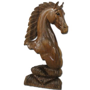 Wooden Horse Bust 100 cm ST00046