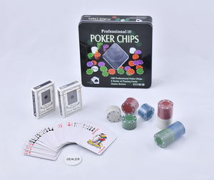 Poker Game Poker Game with 100 Chips and 2 Card Game Sets Alk2543