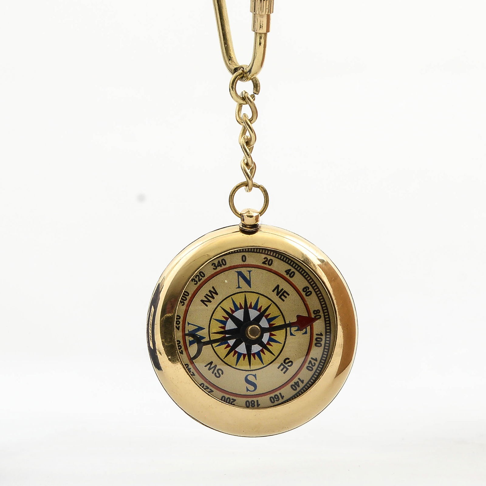 Brass Compass Keychain 15757