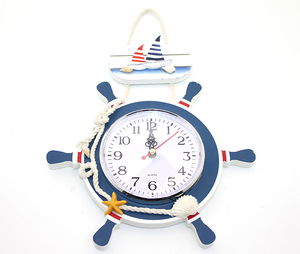 Wooden Marine Rudder Clock Alk2461