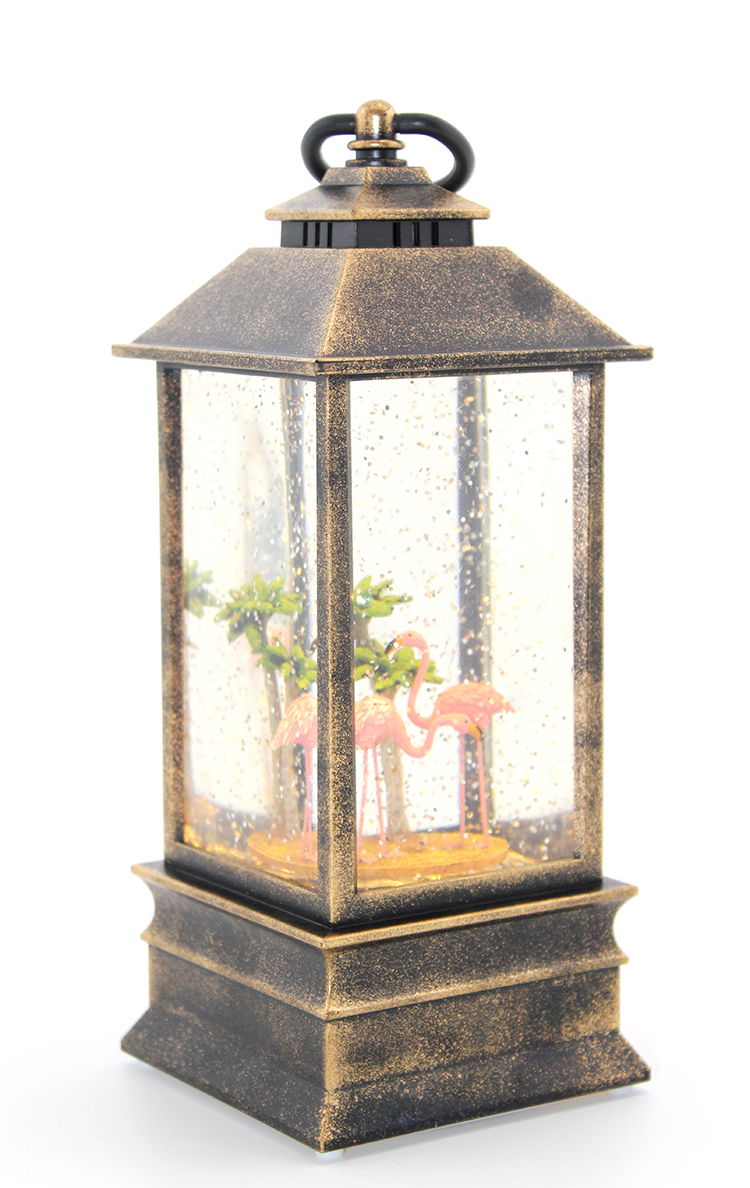 Flamingo Snow Globe Lighted 020-296