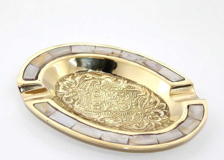 Brass Pearlescent Ashtray 19808