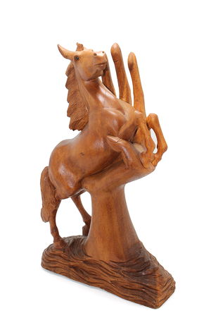 Horse on Mahogany Hand Figure