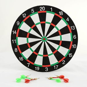 Double Sided 30 Cm Dart Board And 4 Arrows 6aly716