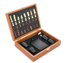 Chess Flask Set with Wooden Box Alk2682