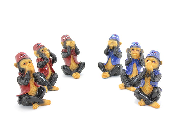 Polyester 3 Monkeys Turkey Printed 019-991