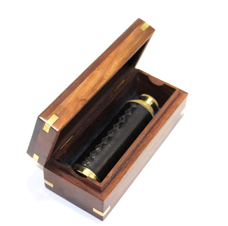 Brass Binoculars with Wooden Box 2005B