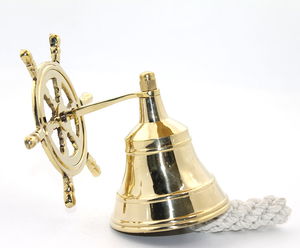 Brass Wall Hanging Bell with Rudder 3'' 2024