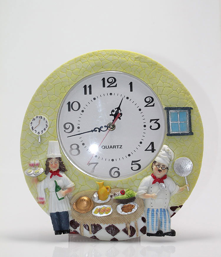 Wall Hanging Cook Design Polyester Clock ALK1543