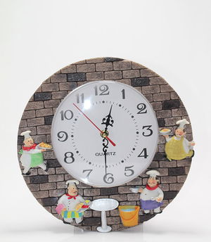 Wall Hanging Cook Design Polyester Clock ALK1539