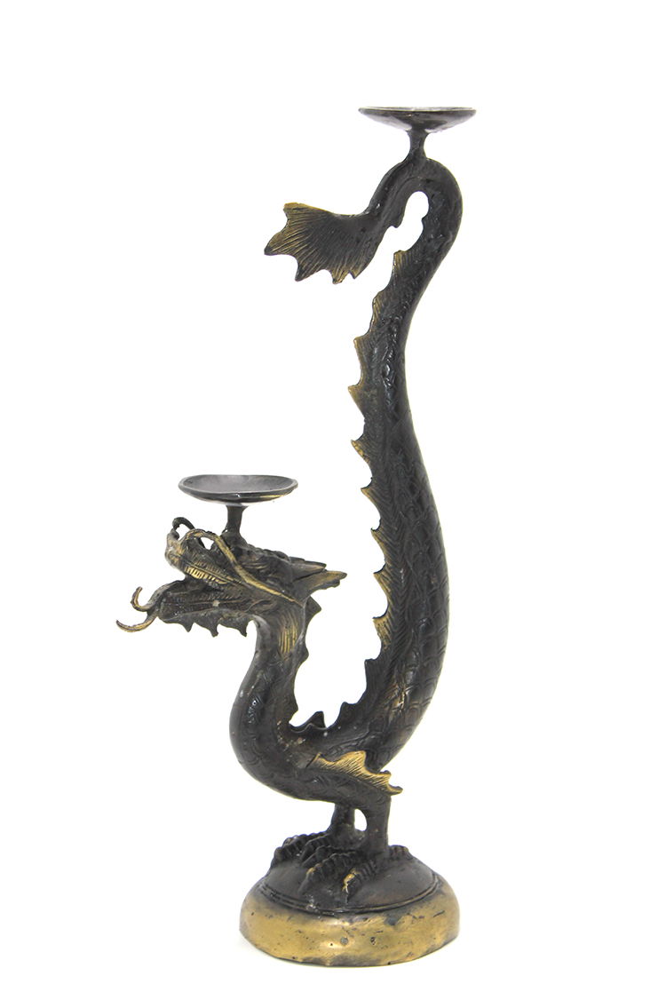 Brass Dragon Candlestick