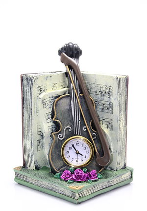 Polyester Violin Tabletop Clock ALK1042