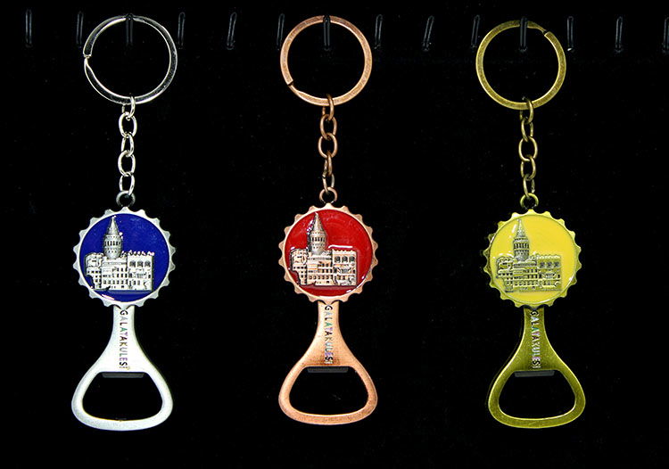 Metal Galata Tower Keychain And Opener Alk2211