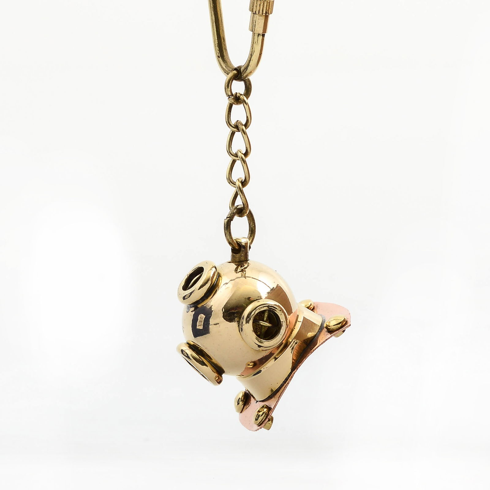 Brass Diver Head Keychain 2099C