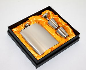 Stainless Steel 2 Shot Glass Flask Set Alk2659