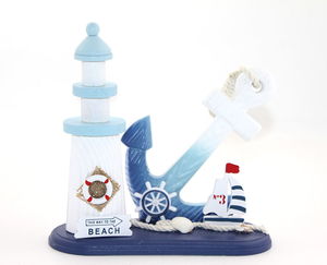 Wooden Marine Anchor Lighthouse Alk2451