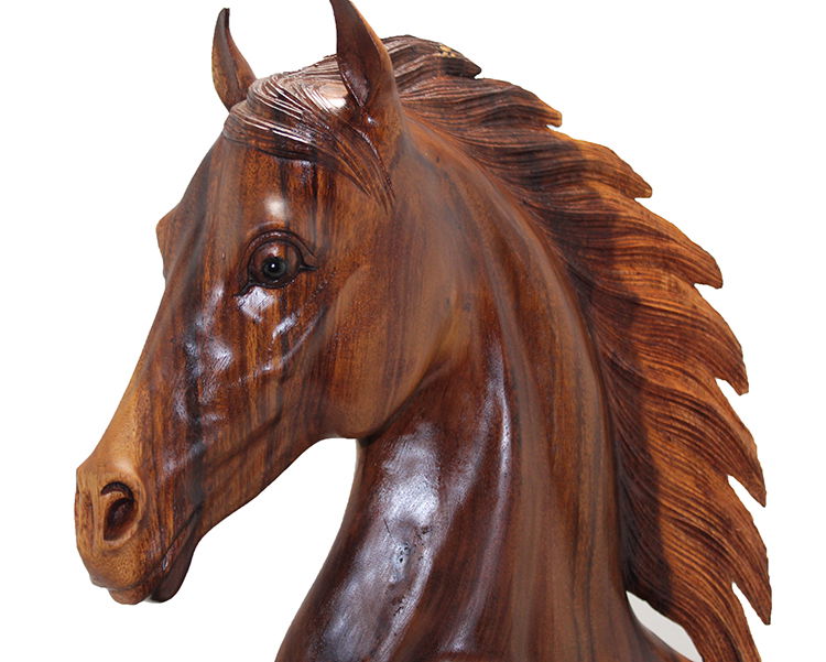 Wooden Horse Bust 57 cm ST00039