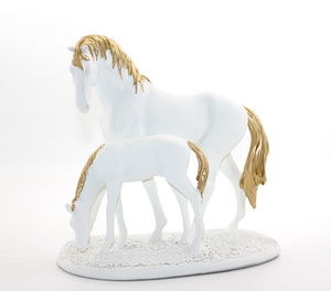 Polyester Horse Figure with Foal Alk1629