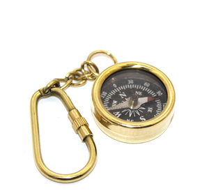 Brass Compass Keychain Small 2114E