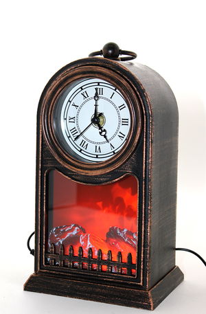 Led Lighted Clock Fireplace Aalk2509