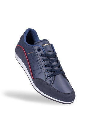 MARWELLS Herren Leder Sportschuhe - Navy Blau 20210835292