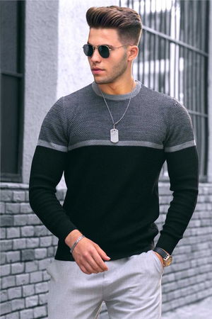 Herrenpullover 4734 - Schwarz 289598
